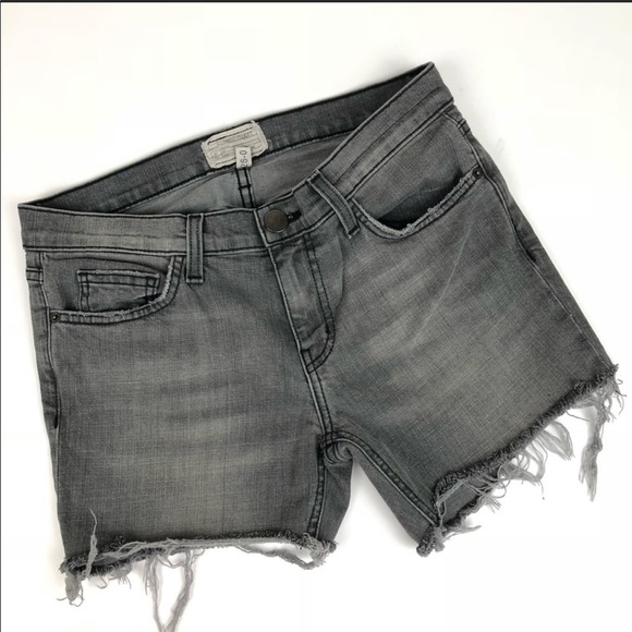 Current/Elliott | Denim Cut Off Shorts Ink Grey 25 - Picture 1 of 5